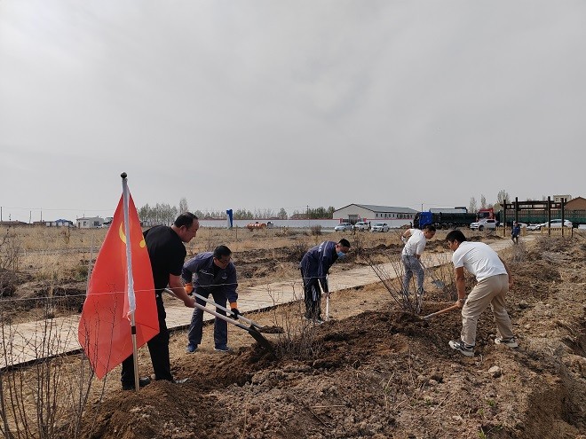 額鹽公司組織開展“凝心聚力促發(fā)展，實干擔(dān)當(dāng)建新功”植樹活動